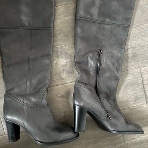J. Crew Charcoal Over the Knee Boots